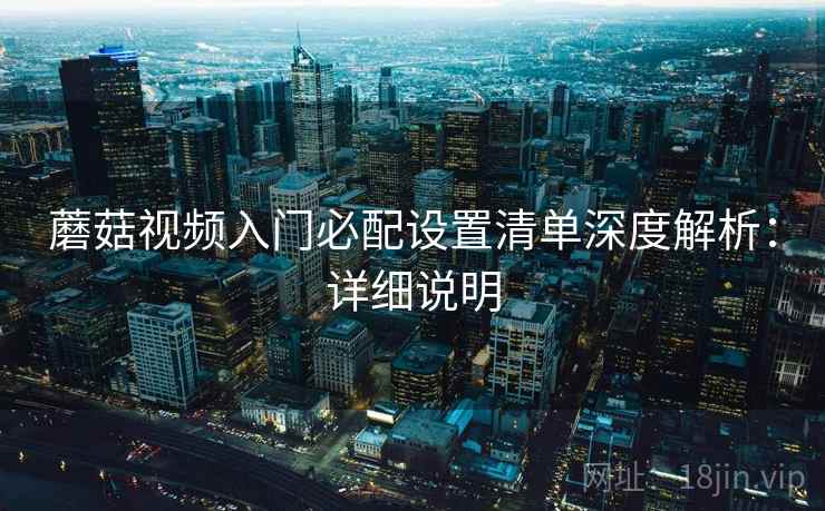 蘑菇视频入门必配设置清单深度解析:详细说明 第2张 蘑菇视频入门必配设置清单深度解析:详细说明 第2张